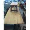 Image 4 : LG. LIVE EDGE WOOD SLAB DINING TABLE, APPROX. 7'6"X3'3"