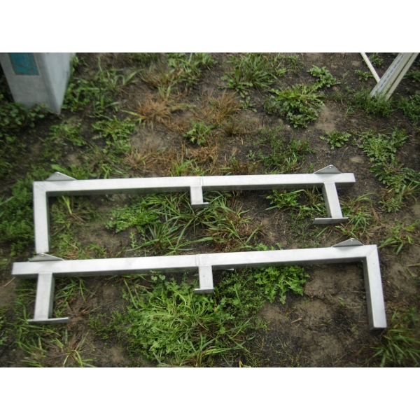 2 STAINLESS STEEL MOUNTING BRACKETS - 44" LONG