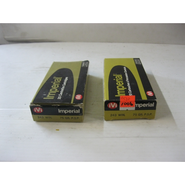 2 BOXES OF .243WIN CARTRIDGES