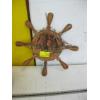 Image 3 : 2 BURL BOOKENDS & A WALL MOUNT SHIP WHEEL