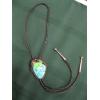 Image 1 : SILVER & TURQUOISE BOLO TIE, SIGNED COOPER WILSON