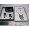 Image 1 : COSTUME NECKLACE & COSTUME BLACK BRACELET & EARRING SET