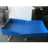 Image 1 : 4 LG. HANDLED ULINE BLUE TRAYS - 48X30X6"