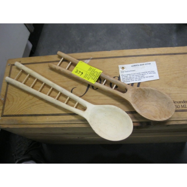 2 ALBERTA BEAN SPOONS