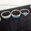 Image 3 : SILVER & TURQUOISE EARRINGS & SILVER MARKED STERLING DANGLE EARRING