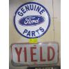 Image 1 : GENUINE FORD PARTS SIGN & A YIELD SIGN