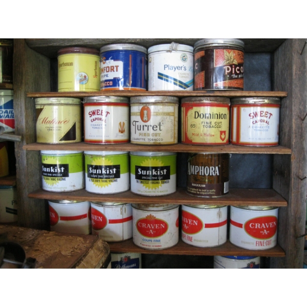 TOBACCO TINS - 1 MISSING LID