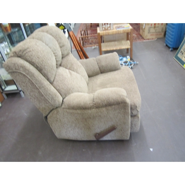 BEIGE ROCKER RECLINER CHAIR