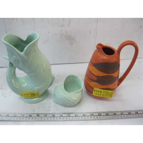 3 PIECES OF POTTERY