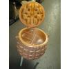 Image 2 : LIDDED BROWN SEWING BASKET W/LEGS