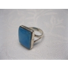 Image 2 : BLUE OPAL PERU STERLING RING, SZ 8 1/4