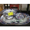 Image 1 : DECORATIVE SERVING COPELAND SPODE BOWL W/2 SM. PLATES & LG. CARVING PLATTER