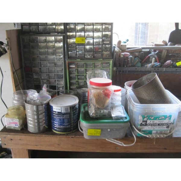 LG. LOT OF MISC. SCREWS, NUTS, BOLTS, ETC.