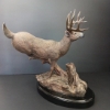 Image 6 : DUCKS UNLIMITED DEER STATUE "HARD RIGHT", BRAD WILLIAMS, 49/1000