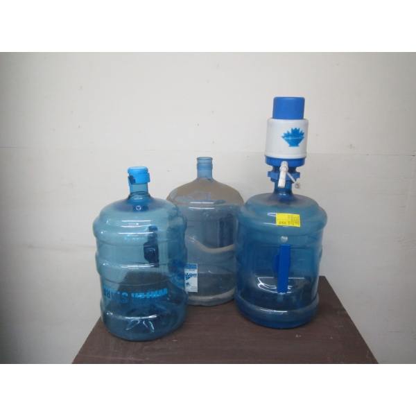 3 WATER JUGS W/PUMP