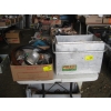 Image 1 : ALUMINUM BOX & A BOX OF MISC. LIGHTS, MIRRORS, ELECTRICAL, ETC.