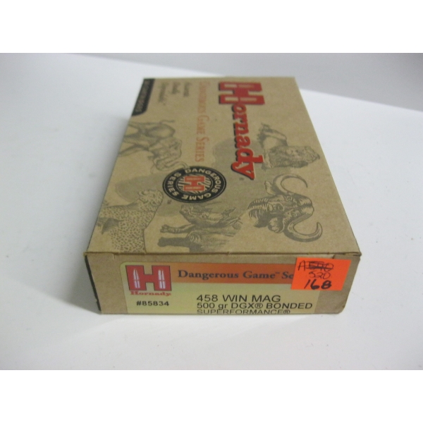HORNADY .458 WIN MAG 500GRS |1X20 CARTRIDGES
