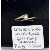 Image 1 : LADIES 10KT WHITE GOLD SOLITAIRE DIAMOND RING, SZ 7 3/4