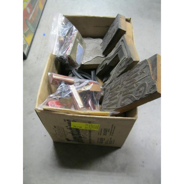BOX OF ASST. RUBBER STAMPS
