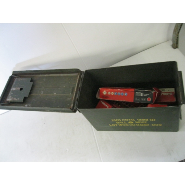 SHELL BOX W/ASST. HILTI CHARGES & NAILS