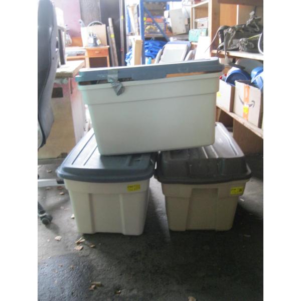 3 BINS OF MISC. CHRISTMAS DECORATIONS
