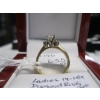 Image 4 : LADIES 14-18KT DIAMOND RING SET, .52CT DIAMOND W/A $3760, SZ 7