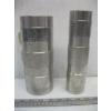 Image 2 : 2 BRUTALIST GERMAN LATHE TURNED METAL VASES