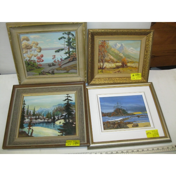 4 FRAMED ORIGINAL PAINTINGS