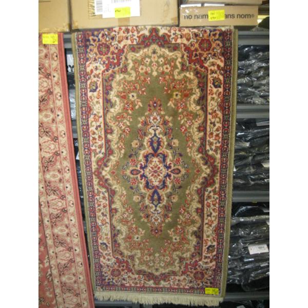SM. HAND KNOTTED AREA CARPET, 26.5"X52.5"