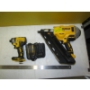 Image 1 : DEWALT CORDLESS NAIL GUN W/CORDLESS IMPACT GUN & CHARGER - NO BATTERIES