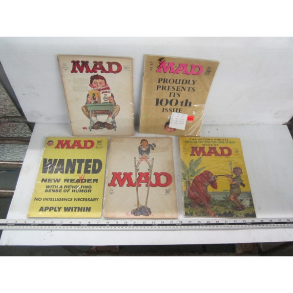 5 1966 EDITIONS OF MAD MAGAZINE