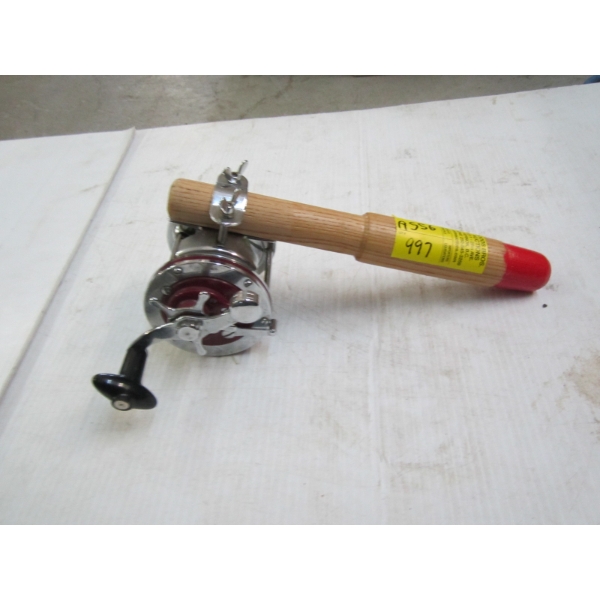 FISHING REEL HOLDER & REEL