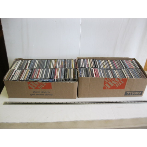 2 BOXES OF CDs