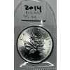 Image 1 : 2014 CDN 1 OZ. .999 SILVER MAPLE LEAF COIN (TAX EXEMPT)