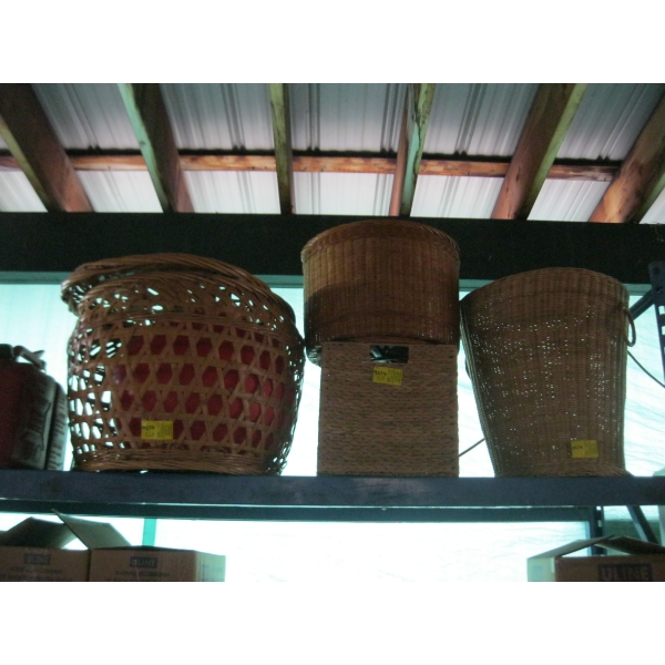 ASST. WICKER BASKETS, EXERCISE BALL, ETC.