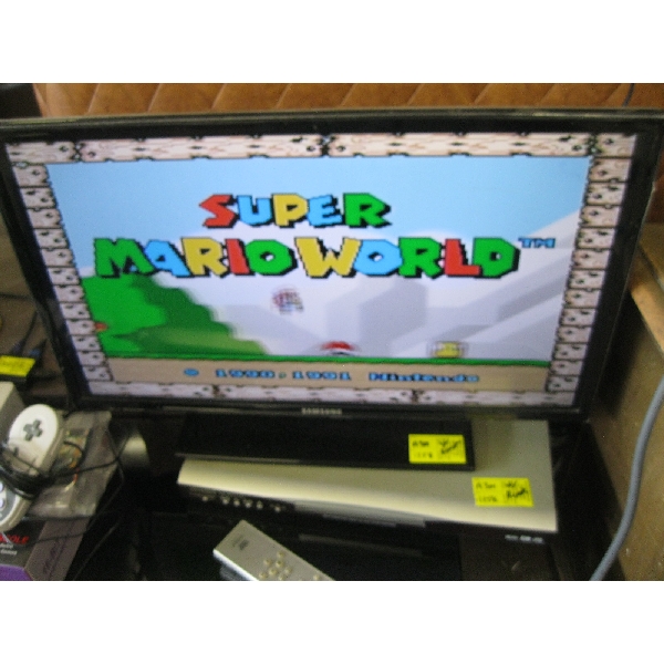 SAMSUNG FLATSCREEN TV & A HITACHI DVD PLAYER W/REMOTES