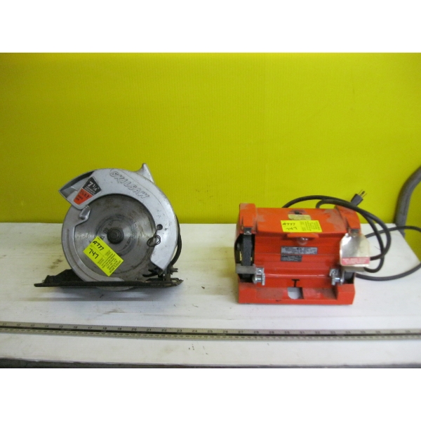 CIRCULAR SAW & BENCH GRINDER