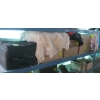 Image 1 : LG. LOT OF MISC. BLANKETS, SUITCASE, LAMPSHADES, ETC.