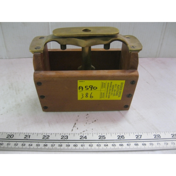 BRASS & WOOD BUTTER PRESS