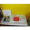 Image 1 : MISC. LIDDED CONTAINERS, MENs V-NECK TSHIRTS (SZ M) & WALL MOUNT MIRROR
