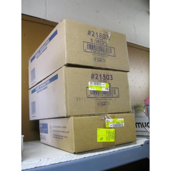 2 BOXES OF MOIST TOWELETTES & BOX OF COFFEE EQUIPMENT CLEANER