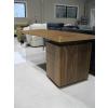 Image 1 : WOOD 3 DRAWER DESK W/PLEXIGLASS LEG