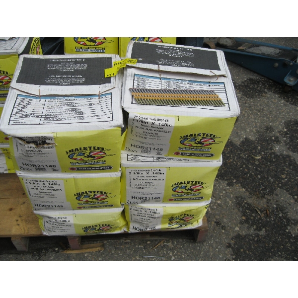 6 BOXES OF 21 DEGREE COLLATED PLASTIC STRIP NAILS, 2.1/8"