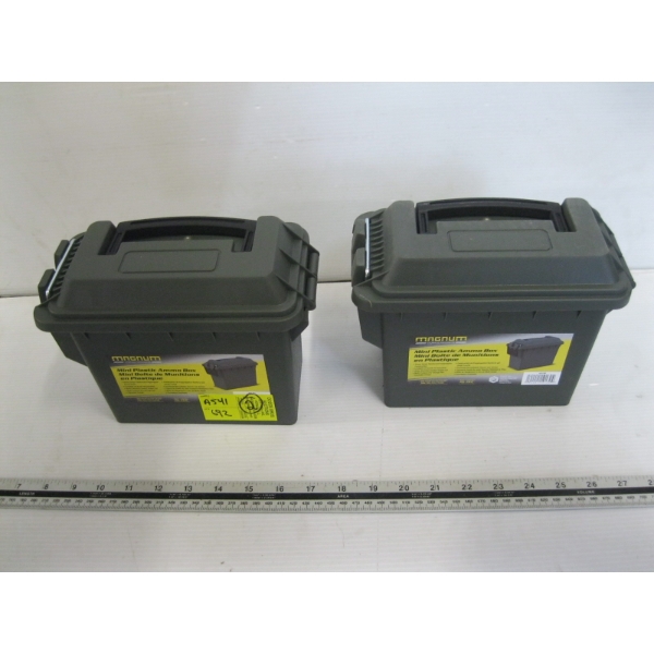2 MINI PLASTIC AMMO BOXES