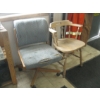 Image 2 : 5 ASST'D CHAIRS - 2 SWIVEL OFFICE CHAIRS, WOODEN CHAIR, ETC.