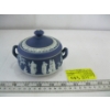 Image 1 : DARK BLUE WEDGEWOOD CONTAINER W/LID