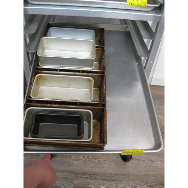 TRAY W/ASST. BREAD BAKING TINS, ETC.