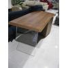 Image 2 : WOOD FINISH DESK W/PLEXIGLASS LEG