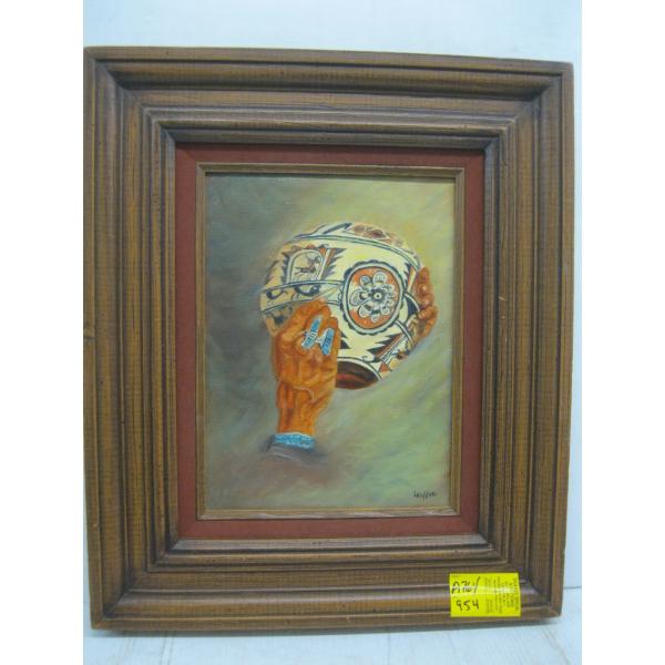 FRAMED ORIGINAL PAINTING "HANDS OF MARIA", N. LEE KOFFSKI