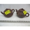 Image 1 : 2 YIXING ZISHA CLAY TEAPOT - HANDMADE